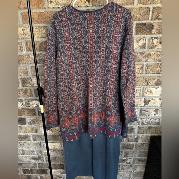 Peruvian Connection Pima Cotton Knit Dress & Cardigan Set XL - Picture 5 of 11